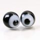 Squinting glass eyes black