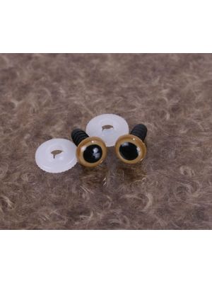 Plastic safety eyes dark brown